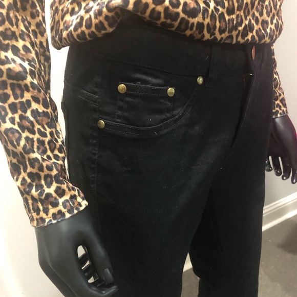 Iman Global Chic 360 Jeans Black Sz 4 Zip Ankle NWOT - Picture 8 of 9